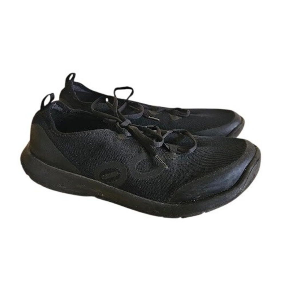 OOFOS OOmg Sport Sneakers Men 13 Black Athletic Running Lace Up Shoes